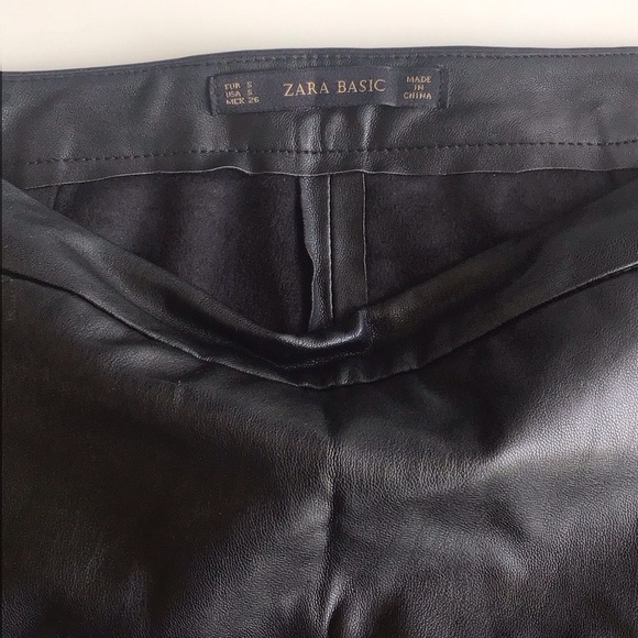 Zara faux leather black envelope skort - Picture 3 of 16
